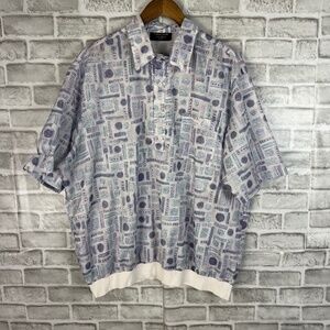 Fulton Street Shirt Works Vintage 90s Lightweight Quarter Button Shirt Mens 2XL